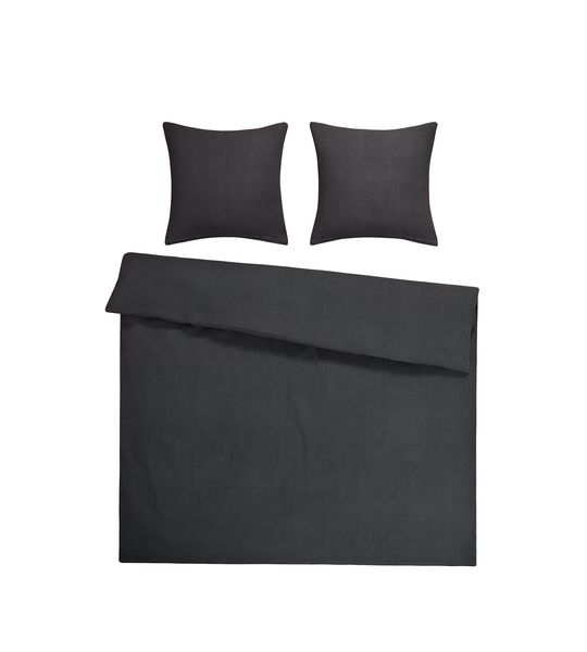 Pflegeleichte Uni-Seersucker-Bettwäsche: Eleganz und Komfort, ohne Knittern.